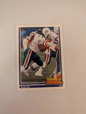 1991 Upper Deck - #607 Bryan Cox (RC) - Image 1 of 2