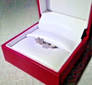 Vintage 14K Weißgold Diamant Cluster Ring - Bild 1 von 5