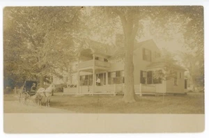 RPPC Postcard Thompson Connecticut Home of Emma Shaw Colcleugh Photo Unposted - Picture 1 of 2