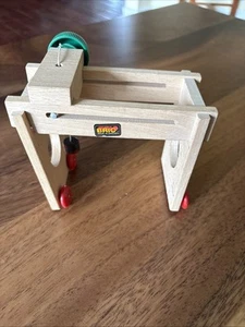 BRIO Wooden Railway Gantry Crane Vintage 1985 Made in Sweden Red Rimless Wheels - Picture 1 of 5