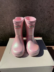 Botas Nebulosas Clásicas Hunter Niñas Pequeñas Talla 7 Rosa Bella Primeros Niños - Imagen 1 de 6