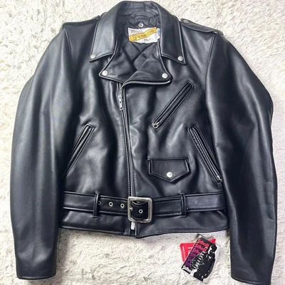 Schott Perfecto Double Riders Leather Jacket 618 38 Black Size:38 New - Image 1 of 4