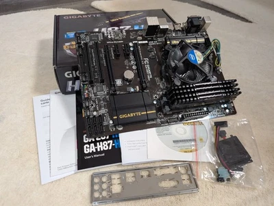 Gigabyte GA-H87-HD3 Mainboard,  Intel i5 4570K CPU mit Kühler, 16GB Corsair RAM  - Bild 1 von 4