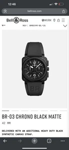 Bell & Ross BR-03 Chrono Black Matte 42 MM - Picture 1 of 7