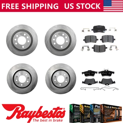 Передние задние тормозные диски и керамические тормозные колодки для Saturn Sky 2007-2010 годов выпуска - Raybestos - Изображение 1 из 4