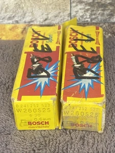 (2) Bosch Sport W260S2S Spark Plugs 0241252522 New Old Stock Vintage New In Box - Picture 1 of 3