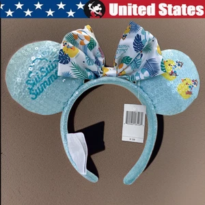 Disney Resort Sui Sui Summer Ears HeadBand Tokyo Cap Chip & Dale ๐ - Picture 1 of 8