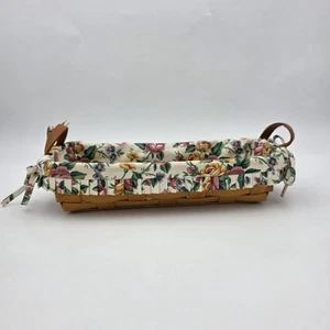 Longaberger, cesta de pan, con forro, 14 pulgadas Largo x 6 pulgadas. Ancho - Imagen 1 de 6