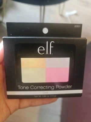 ELF Cool Tone Correcting Powder Makeup Pallette with mirror Discontinued Rare - Image 1 of 4