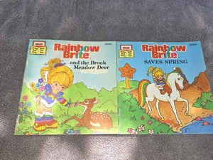 Lot of 2 Vintage 1980s Rainbow Brite Books Read Along Books - Picture 1 of 4