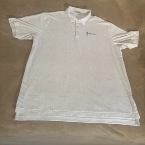 Peter Millar Summer Comfort Polo Mens 2XL White Stretch Payne's Valley Golf - Picture 1 of 9