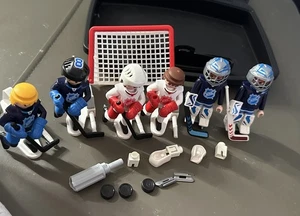 Playmobil NHL Ice Hockey Players  Goal Pucks  Case NHL - Picture 1 of 7