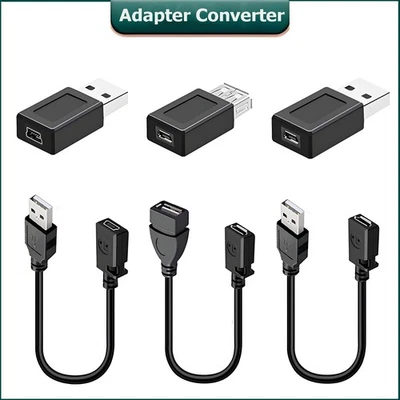 USB2.0 A | USB Micro | USB Mini Male to Female Adapter Converter Extension Cable - Image 1 of 4