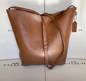 Coach F24556 Hudson Duffle In Luxurious Soft Calf Leather Saddle W/Embossed Logo - Picture 1 of 12