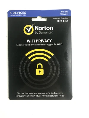 WiFi Privacy - Norton by Symantec   - 5 Devices 365 days Subscription #1796 - Image 1 of 2