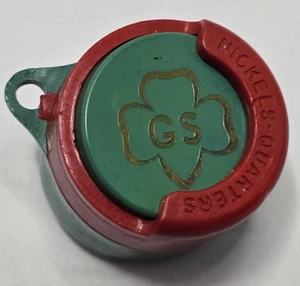 Vintage Girl Scouts 1" Coin Holder - Nickels, Quarters, Dimes, and Pennies c1960 - Picture 1 of 5