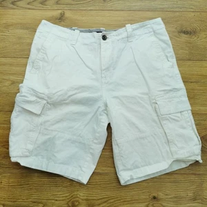 Tommy Hilfiger Cargo Shorts Mens W34 White Utility Army Military Pockets Field - Picture 1 of 10
