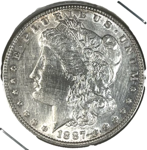 ¡Dólar de plata Morgan 1887 muy bien circulado! M70 - Imagen 1 de 2