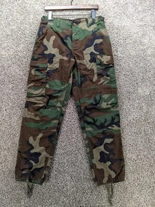 VTG 80s Military Pants Men Small Trousers Combat Cargo Woodland Camo Hot Weather - Picture 1 of 13