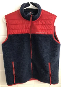 Vineyard Vines Fleece Weste Jacke blau rot Jungen Größe 16 Shep & Ian - Bild 1 von 11