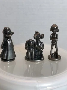 Lot of 3 2001 Monopoly Disney Edition Game Pieces Metal Snow White Lady Tramp - Picture 1 of 3