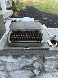 Máquina de escribir manual Optima Elite 3 vintage con estuche estado de funcionamiento Alemania - Imagen 1 de 6