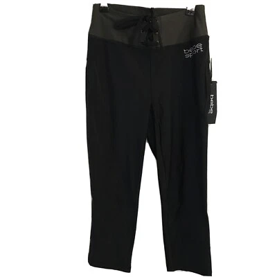 Leggings capri Bebe Sport con cordones en la cintura logotipo bloques de colores talla pequeña Foto 1 de 4