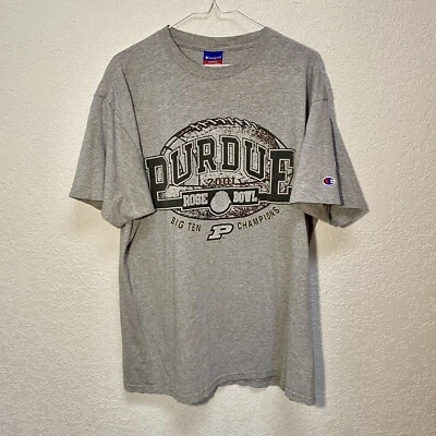 Camiseta vintage Purdue Boilermakers para hombre XL 2001 Rose Bowl clásica gris camiseta de colección Foto 1 de 4