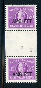AMG-FTT GUTTER PAIR: Scott #EY5 20L Rose Violet AUTORIZED DELIVERY (1952) $$$ - Picture 1 of 2
