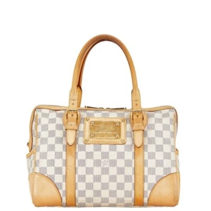 LOUIS VUITTON Damier Azur Berkeley Handbag Tote Bag N52001 Women 【Used】 - Picture 1 of 10