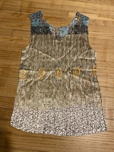 Jaipur Women Blouse Tan Size Small - Picture 1 of 4