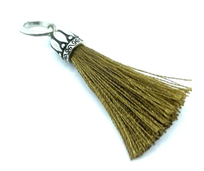 Брайтон Тахлия кисточки коричневый длинные пряди серебряный подвеска - Изображение 1 из 4