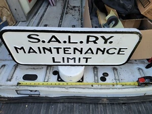 Antique Cast Iron Seaboard Air line Railroad Vintage Sign SAL RR Train Yard - Picture 1 of 5