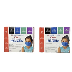 150x Kids Disposable Face Masks 3-Ply Earloop Latex-Free Breathable Made in USA - Picture 1 of 11