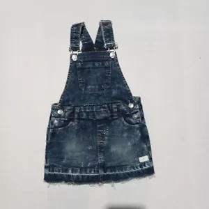 7 For All Mankind Denim Overall Dress-Size 2T-Adjustable Straps-Snap Sides- - Picture 1 of 9