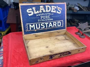 C.1910 Slade's Oxford Mustard Display Box w/ Original Label ~ Boston, MA  - Picture 1 of 12