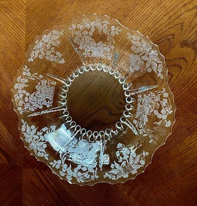 Fostoria Glass Flower Basket Depression Era Elegant Glass Flared Bowl 12.5 - Picture 1 of 10