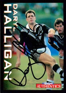 Signed 1995 CANTERBURY BULLDOGS NRL Card Premiers DARYL HALLIGAN - Picture 1 of 2