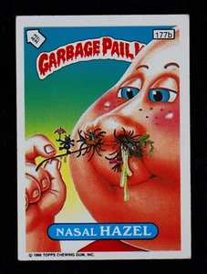 Garbage Pail Kids Topps Sticker Card - 1986 UK Series 6 Nasal Hazel 177b - Picture 1 of 2
