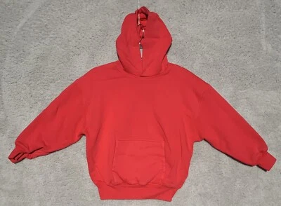 YZY Gap Yeezy Sudadera con Capucha Doble Capa Juvenil Grande Roja Niños Niños Kanye West-Usada Foto 1 de 4