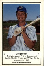 1988 Brewers Police #9 Greg Brock
