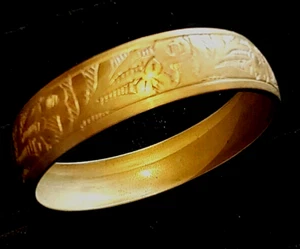 Floral Messing Armreif Armband - Bild 1 von 1