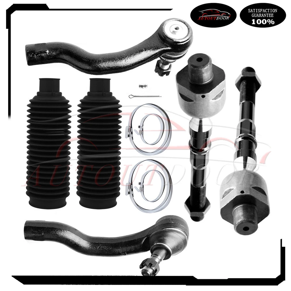 Front Inner & Outer Tie Rod End Rack Bellow Fit For 2005-2019 Nissan Frontier - Image 1 of 4