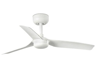 Bedroom Ceiling Fan Soft with Remote Control 90cm Mini Punt Dc Fan White - Image 1 of 3