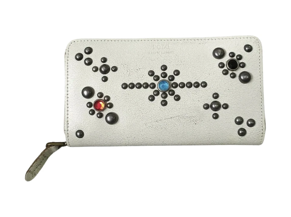 Cartera Polo Ralph Lauren Cuero Tachonado Cremallera $300 ENVÍO MUNDIAL FTP-0101 Foto 1 de 4