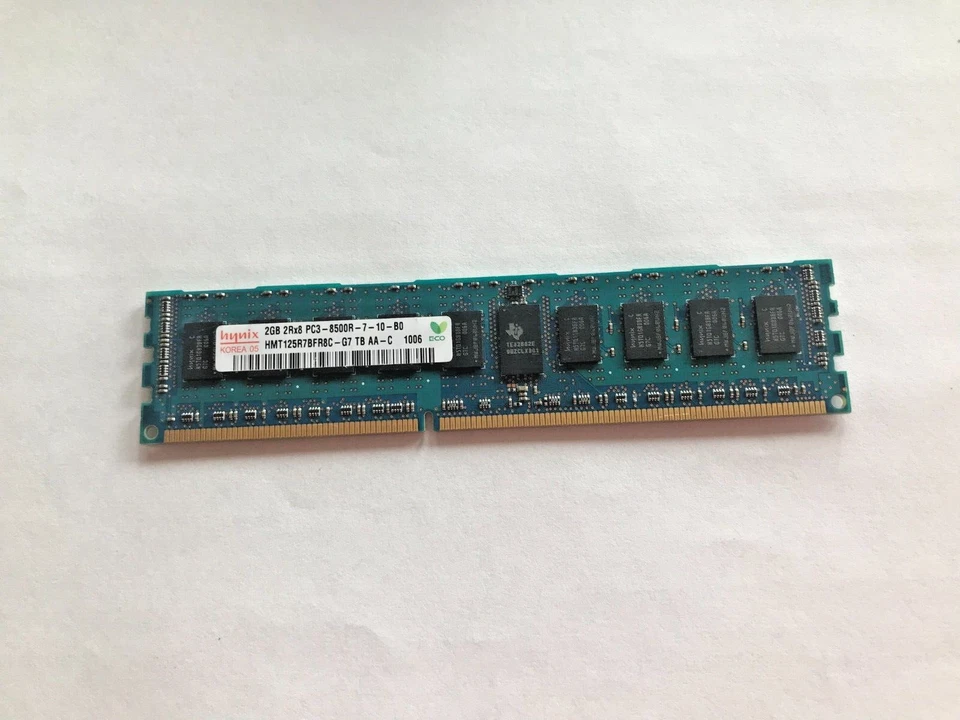 Hynix 2GB 2Rx8 PC3-8500U-7-10-B0 HMT125U6BFR8C-G7  Desktop  Memory - Image 1 of 1