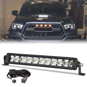 For 2016-23 Toyota Tacoma Hood Scoop Mount 10/12" Inch LED Work Light Bar Wiring - Picture 1 of 14