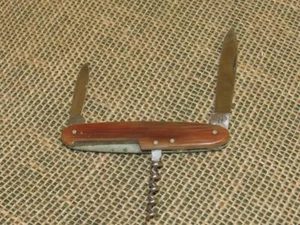ROBERT KLAAS Kissing Cranes 2 Bladed Pocket Knife & Corkscrew ~ Unique & Rare - Picture 1 of 9
