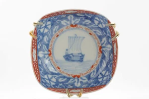 Antique Japanese Porcelain 19th c Meiji Arita Polychrome bowl SHIP - Picture 1 of 1