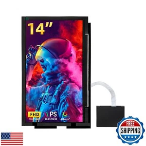 Pantalla LCD de 14 pulgadas Wisecoco para portátil Lian Li O11 Mini PC FHD 1920x1080 - Imagen 1 de 5